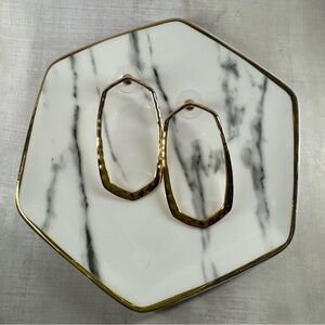 Kendra Scott Zorte Gold Geometric Hammered Post Earrings